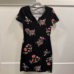 Arizona Jean Co Black Floral Stretch Dress - Size XS